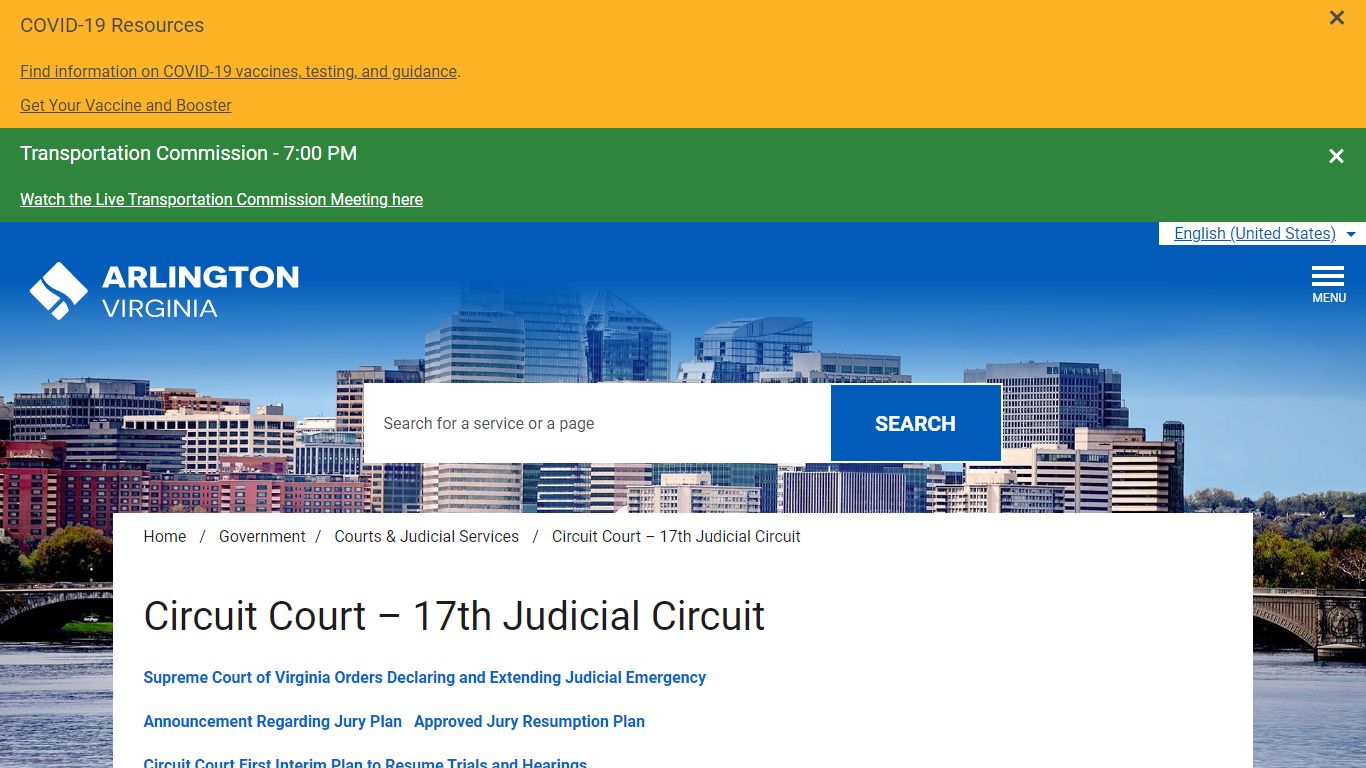 Circuit Court – 17th Judicial Circuit - Arlington County, Virginia