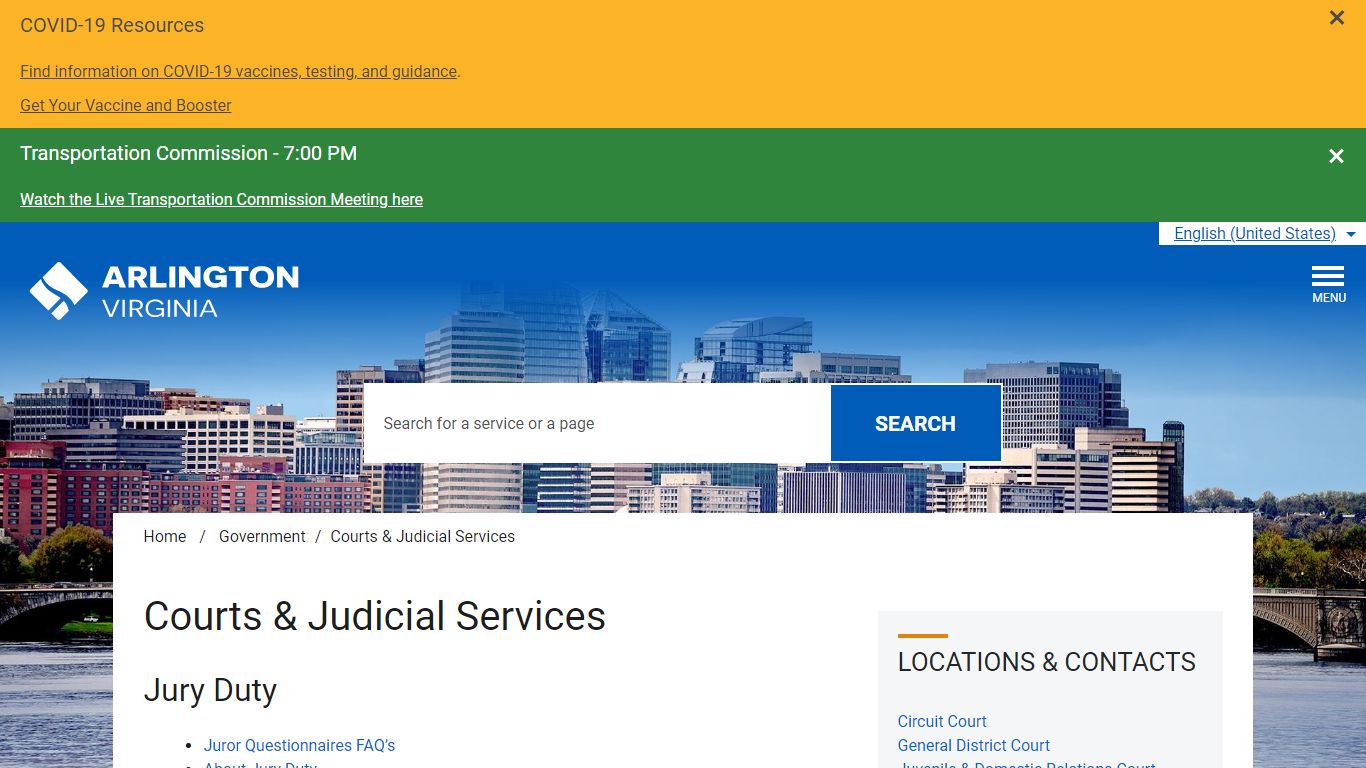 Courts & Judicial Services - Arlington County, Virginia